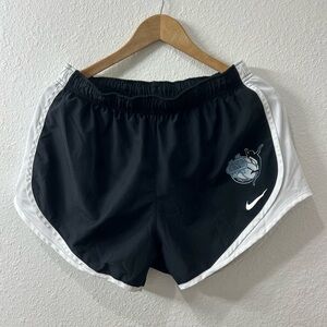 Nike Women's Black and White Athletic Shorts size L
